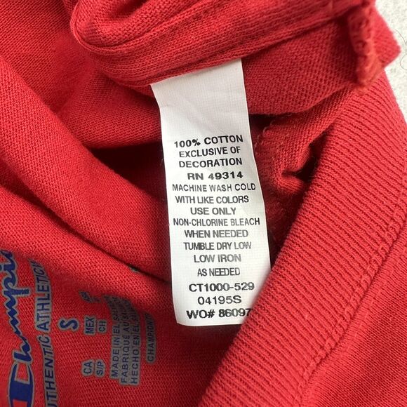 Champion Drury Panthers Shirt Mens Small S Red Black Short Sleeve NWT - Picture 10 of 12